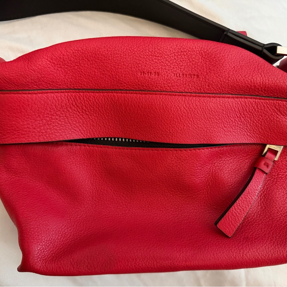 All Saints Red Crossbody Bag